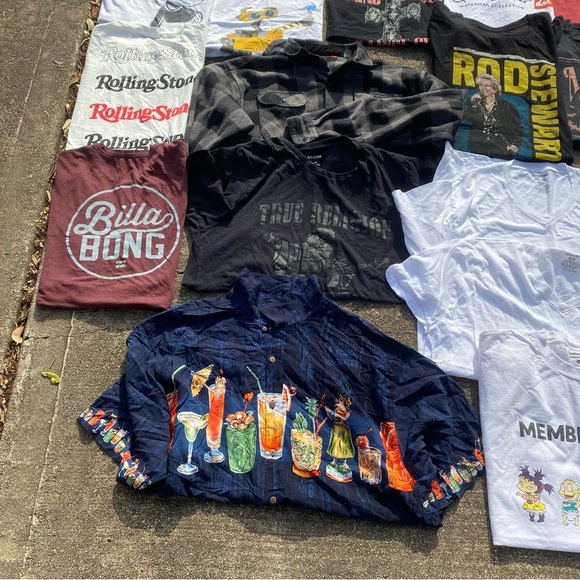 Bundle of men’s clothes short sleeve XL-XXL lot of clothes Y2K modern vintage - Picture 3 of 14